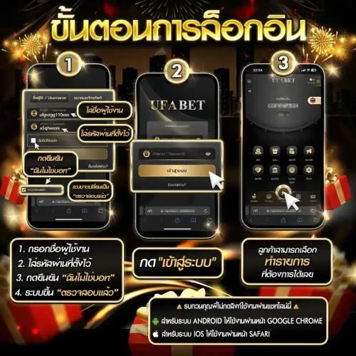 ขั้นตอนล็อคอิน